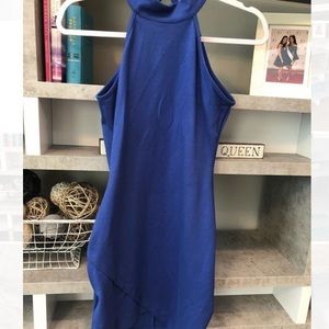 Blue asymmetrical dress